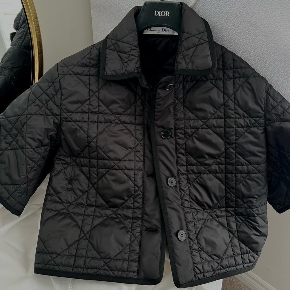 DIOR MACROCANNAGE SHORT-SLEEVED BLOUSE